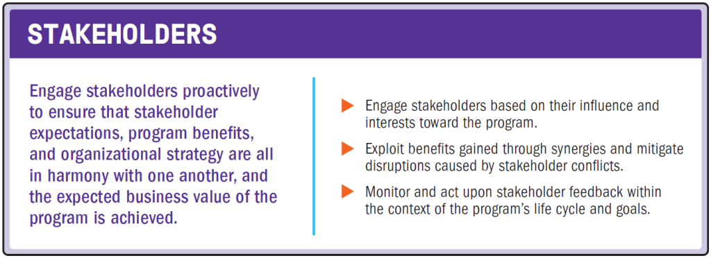 PgMP Stakeholders principle